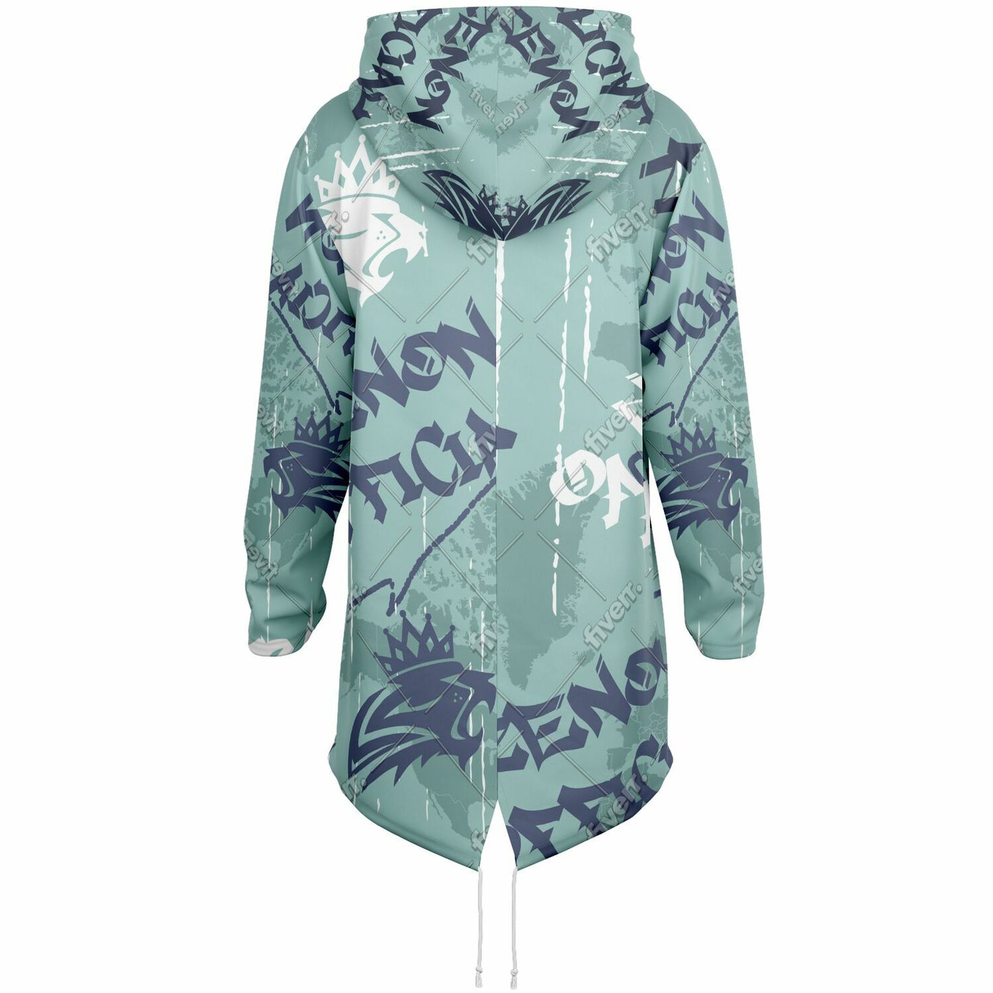 Zenon Heavyweight Elongated Hoodie - AOP