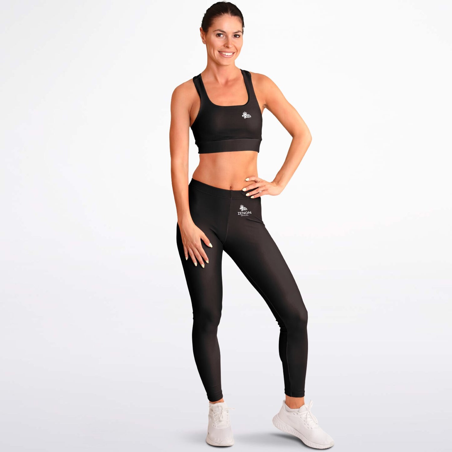 Zenon Black Padded Sports Bra & Leggings
