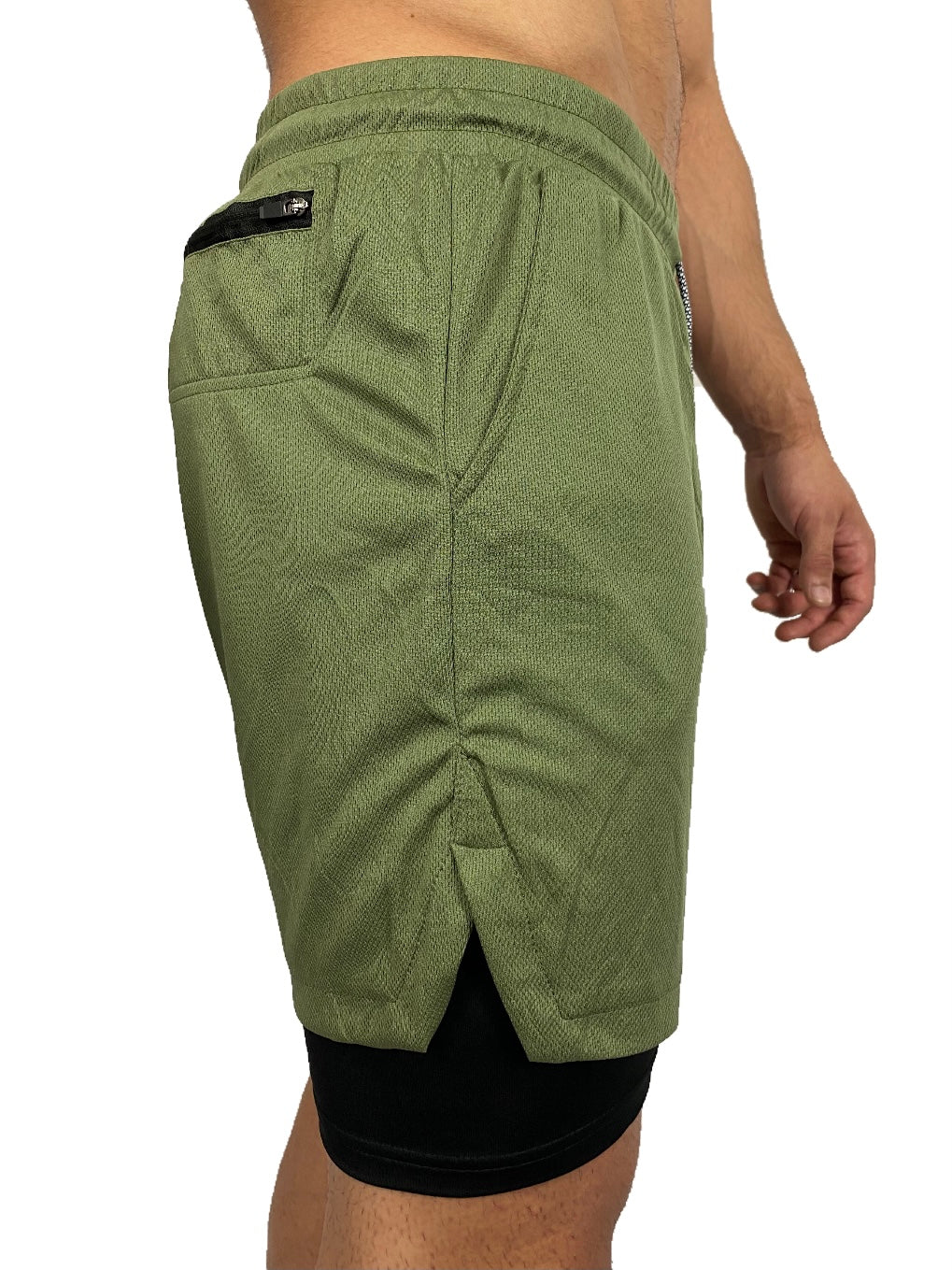 Compression shorts green Kaki