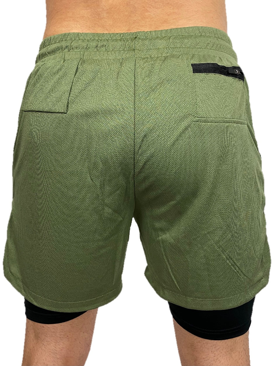 Compression shorts green Kaki