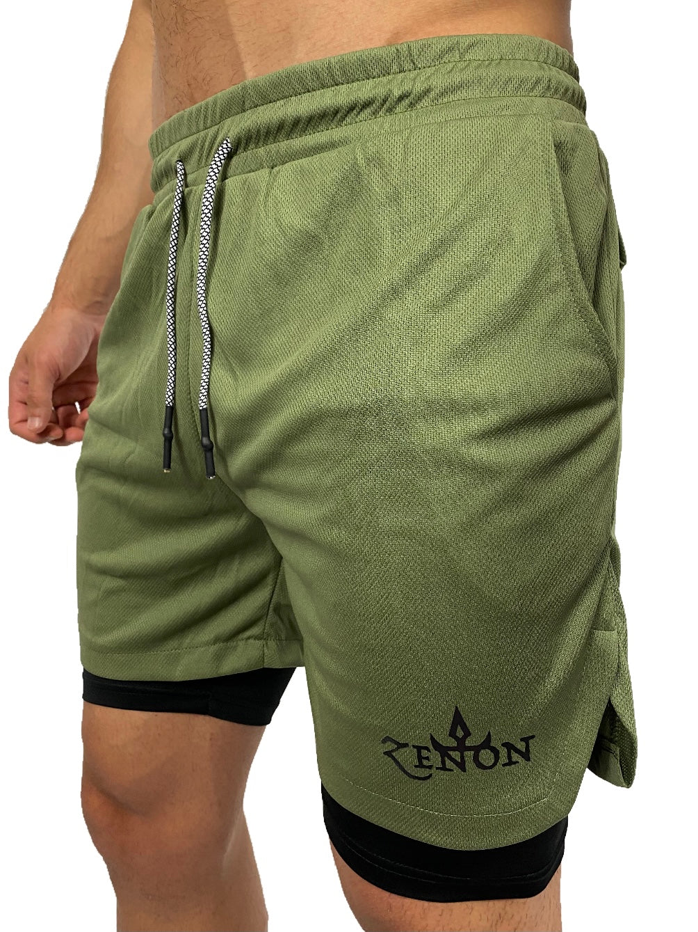 Compression shorts green Kaki