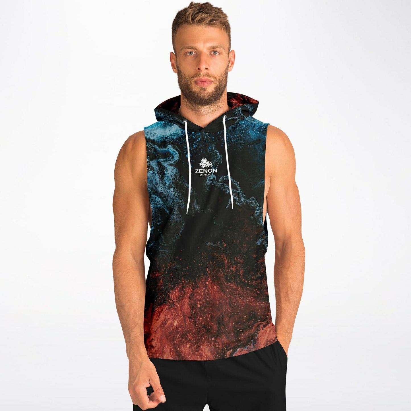 Athletic Drop Armhole Hoodie - AOP