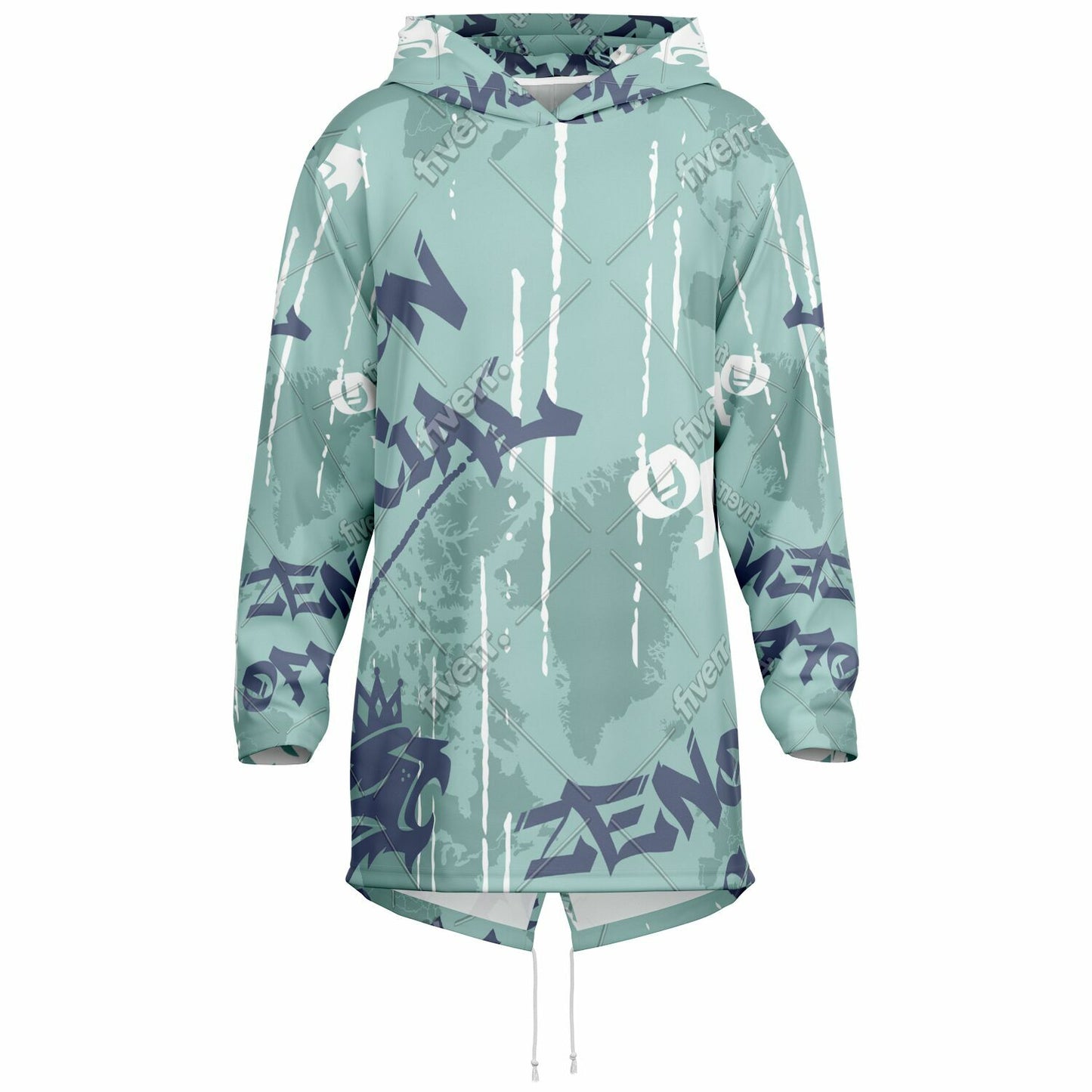 Zenon Heavyweight Elongated Hoodie - AOP