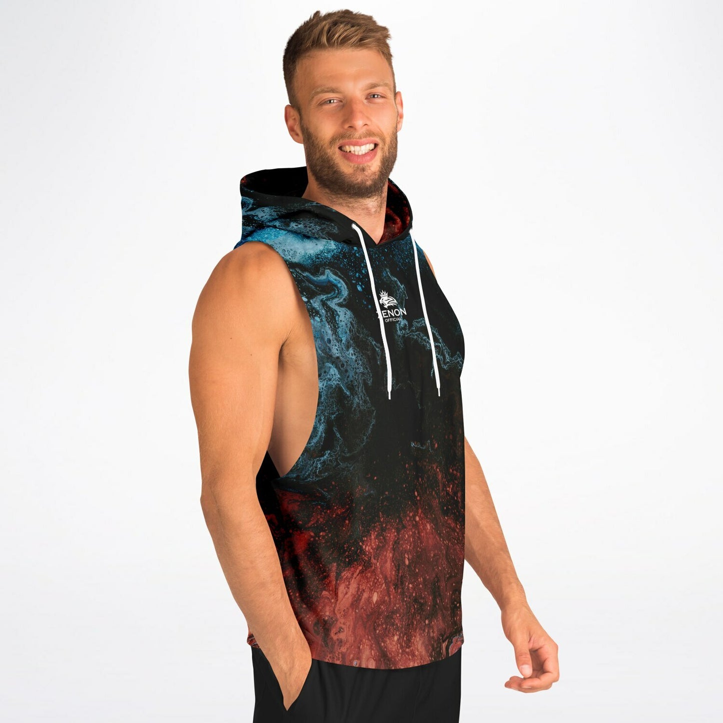 Athletic Drop Armhole Hoodie - AOP