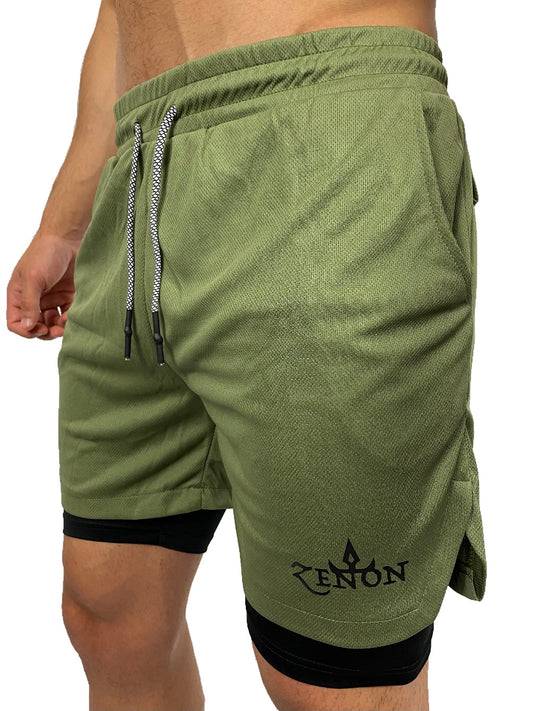 Compression shorts green Kaki