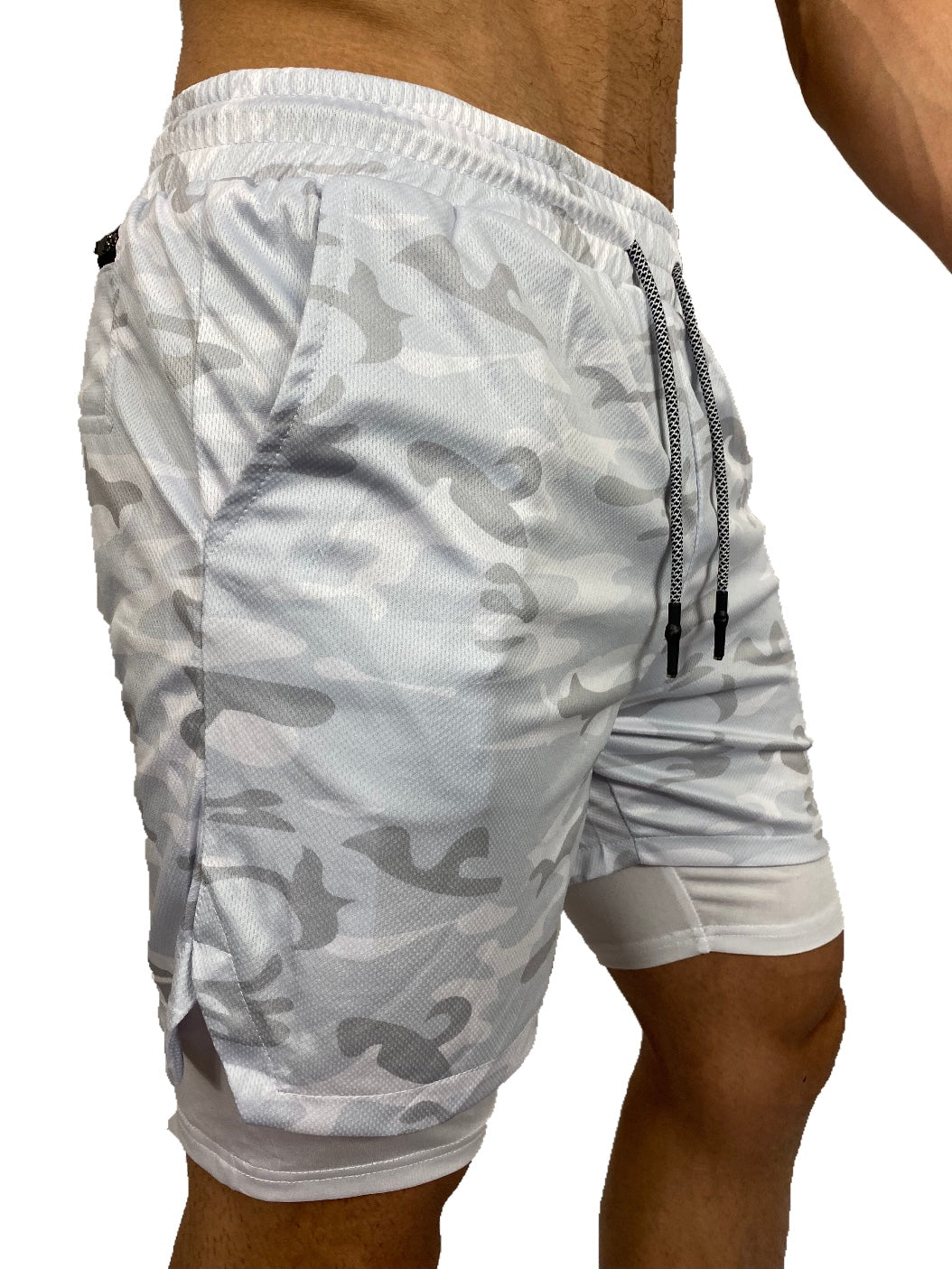 Compression Shorts White Camo